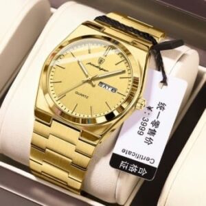 Poedagar 996 Gold Luxury Watch Golden Color